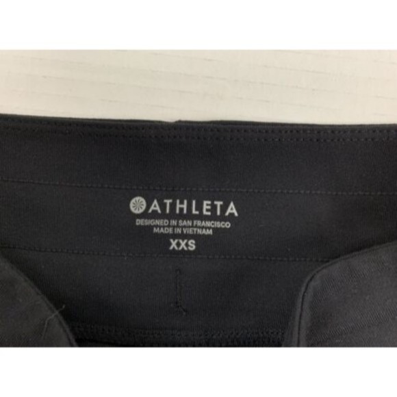 ATHLETA Shorts Women’s XXS Black Bermuda Zipper Pockets Stretch Drawstring - Picture 5 of 10